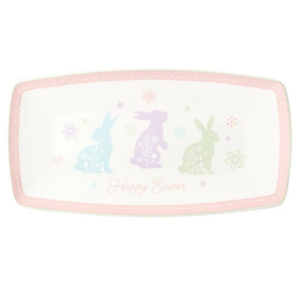 Oneida Entertain 365 Bunny‎ Hop Hors d'Oeuvres Tray 13 in NIB Porcelain